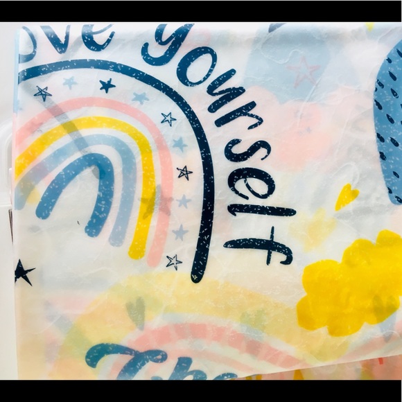 Splash Multicolor Inspirational Shower Curtain - Picture 3 of 10